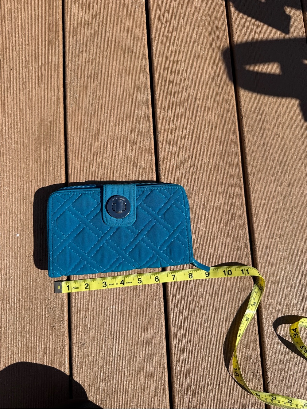 Vera Bradley teal Quilted Zip Wallet